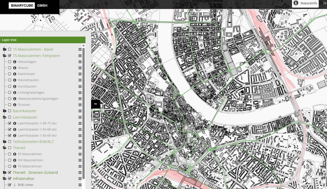 BINARYCUBE GMBH - Rüchligweg 55 - 4125 Riehen – Basel  - Schweiz // Vollumfängliche Informatiklösungen / ERP / CRM / Applikationen / Datenbanken / Konzeptionierung / Gesamt-Koordinationen / Erhaltungsplanung / Ingenieurwesen / Netzwerk / Software-Entwicklung / Schulungen / Projektportfolio / Infrastruktur-Koordination / GIS / Schnittstellen und weiteres