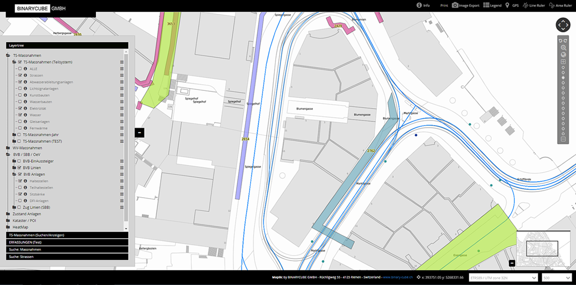 BINARYCUBE GMBH - Rüchligweg 55 - 4125 Riehen – Basel  - Schweiz // Vollumfängliche Informatiklösungen / ERP / CRM / Applikationen / Datenbanken / Konzeptionierung / Gesamt-Koordinationen / Erhaltungsplanung / Ingenieurwesen / Netzwerk / Software-Entwicklung / Schulungen / Projektportfolio / Infrastruktur-Koordination / GIS / Schnittstellen und weiteres