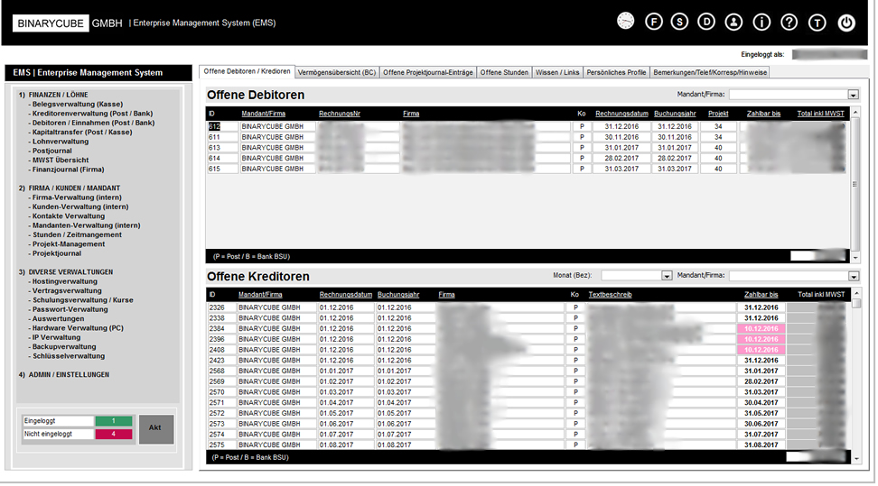 BINARYCUBE GMBH - Rüchligweg 55 - 4125 Riehen – Basel  - Schweiz // Vollumfängliche Informatiklösungen / ERP / CRM / Applikationen / Datenbanken / Konzeptionierung / Gesamt-Koordinationen / Erhaltungsplanung / Ingenieurwesen / Netzwerk / Software-Entwicklung / Schulungen / Projektportfolio / Infrastruktur-Koordination / GIS / Schnittstellen und weiteres