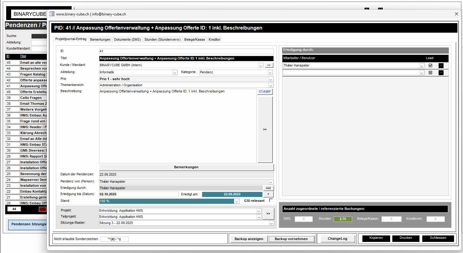 BINARYCUBE GMBH - Rüchligweg 55 - 4125 Riehen – Basel  - Schweiz // Vollumfängliche Informatiklösungen / ERP / CRM / Applikationen / Datenbanken / Konzeptionierung / Gesamt-Koordinationen / Erhaltungsplanung / Ingenieurwesen / Netzwerk / Software-Entwicklung / Schulungen / Projektportfolio / Infrastruktur-Koordination / GIS / Schnittstellen und weiteres